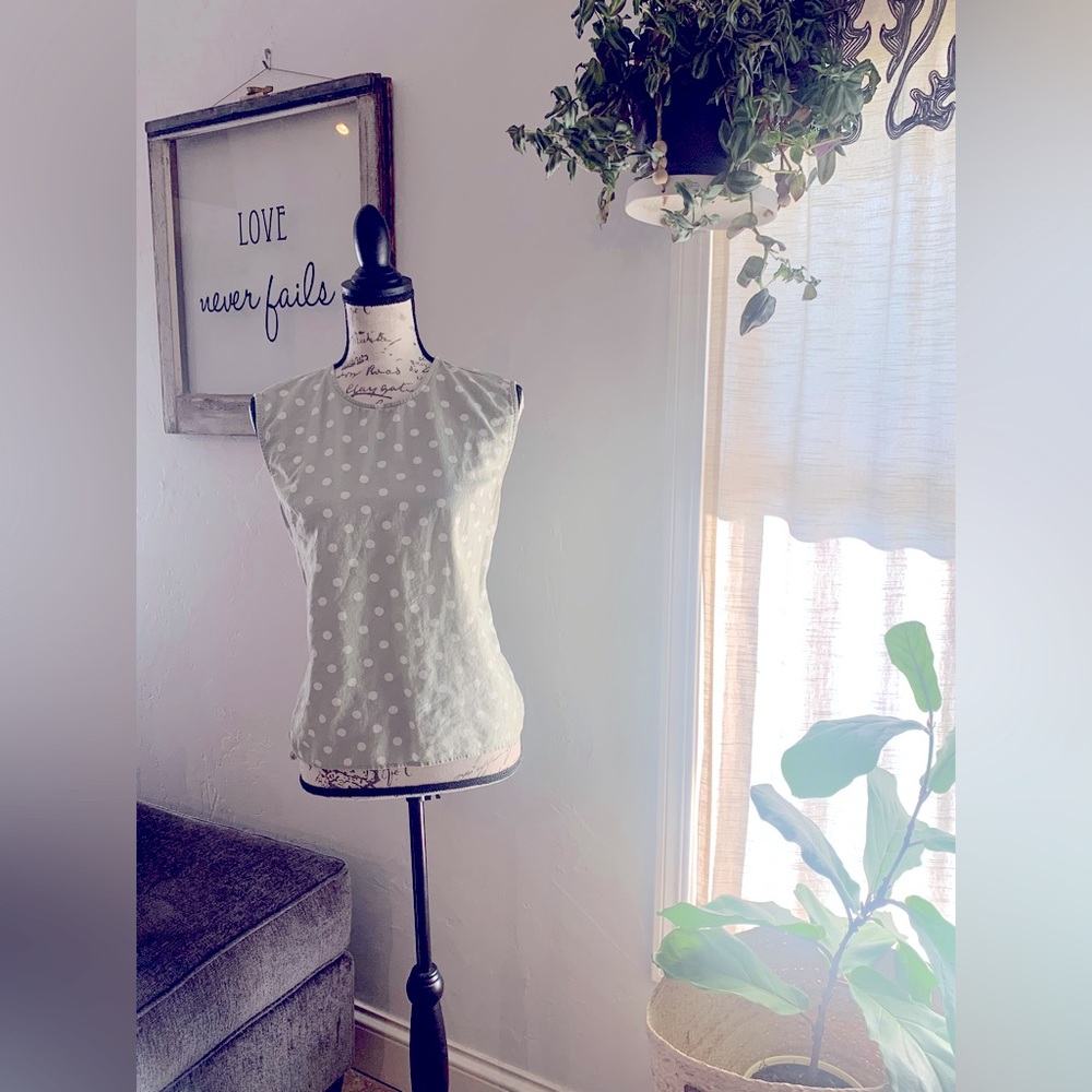 Charlie Paige Sage polka dot tank